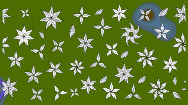 Kumaş, duvar kağıdı ve kağıt üzerine baskı yapmak için gelişen arka plan. Raster illüstrasyonu. Eski usul küçük çiçekli şirin bir eskiz deseni. Moda arka planında parlak buketler.