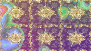 Raster geometrik arka plan. Senin tasarımın için, duvar kağıdı. Tarafsız renklerde altın çiçekli eskiz deseni. Altın renkli çizim çizimi.