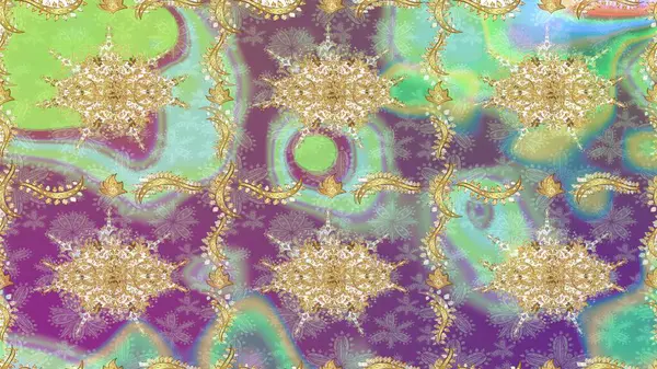 Klasik klasik klasik arka plan. Geleneksel oryantasyon süsü. Klasik Raster altın desenini çiz. Tarafsız renklerde altın elementlerle çizim deseni.