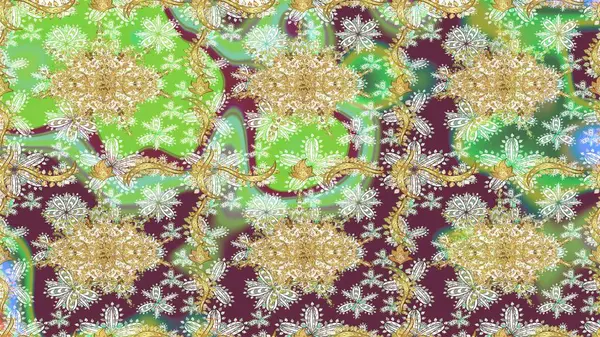 Klasik klasik klasik arka plan. Altın elementlerle nötr renklerde altın desen. Klasik Raster altın desenini çiz. Geleneksel oryantasyon süsü.