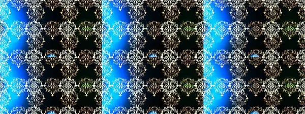 Raster geometrik arka plan. Altın rengi, kusursuz çizim. Senin tasarımın için, duvar kağıdı. Altın desenli siyah, mavi ve nötr renklerde altın çiçekli elementler.