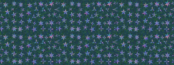 Yumuşak, mavi renkte bahar çiçekleri. Çiçekli yumuşak bir eskiz şekli. Raster çiçekleri klasik tarzda çizilmiş. Raster illüstrasyonu.