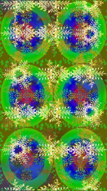 Yeşil, mavi ve sarı arka planda. Elle çizilmiş çiçek desenli Raster çizimi. Tekstil, kumaş, ambalaj, hatıra defteri için hoş bir çiçek arkaplanı. Çocuksu tasarım.