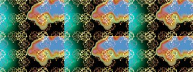 Mavi, siyah ve yeşil renklerde zarif çiçek buketi suluboya. Raster illüstrasyonu. Düz Çiçek Elementleri Tasarımı. Renkli Bahar Teması Kusursuz Arkaplan.