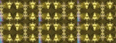 Renkli kar taneleri Raster çizimi. Güzel bir kış süsü. Altın kar tanesinden izole edilmiş..