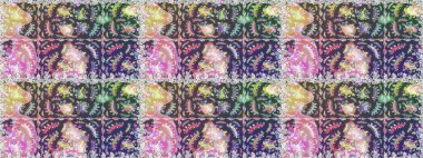 Tarafsız ve gri renklerde bahar çiçekleri. Yaprak ve çiçeklerin suluboya resmi, tarafsız ve gri renklerde kusursuz desen. Raster illüstrasyonu.