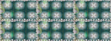 Çiçek deseni. Mavi renkli çiçekler. Şatafatlı bahar bahçesi dokusu. Mavi renklerde çiçeksiz. Raster illüstrasyonu.