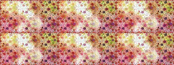 Raster illüstrasyonu. Kumaş, duvar kağıdı ve kağıt üzerine baskı yapmak için gelişen arka plan. Sevimli, pürüzsüz desenli, küçük çiçekli, klasik tarzda. Moda arka planında parlak buketler.