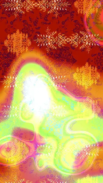 Küçük çiçekteki sevimli çiçek deseni. Kibar, yaz çiçekleri kırmızı, turuncu ve sarı renklerde. Raster illüstrasyonu. Raster deseni.