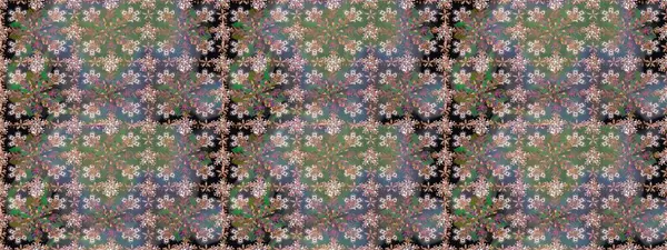 Renkli, pürüzsüz desen. Çiçek duvar kâğıdı. Yeşil renkli şirin tekstil. Raster illüstrasyonu. Çiçek arka planı.