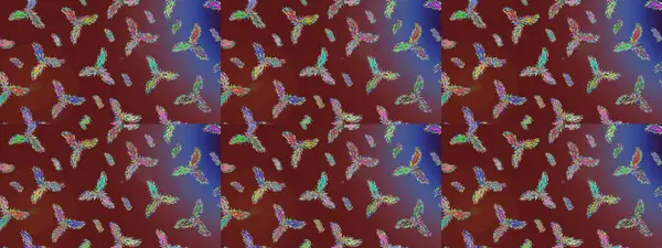 Kar taneleri deseni. Kar tanesi süsleme deseni. Kar taneleri arka planda. Renkli arka planda izole edilmiş kar tanelerinin düz tasarımı. Raster illüstrasyonu.