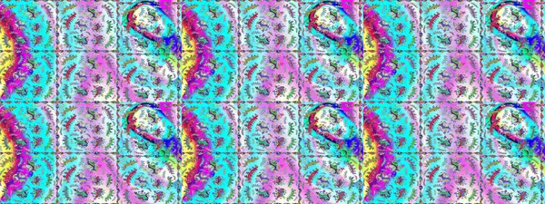 3D çiçekler, eskiz. Renklerle. Raster illüstrasyonu.