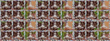 Kahverengi renklerde güzel çiçekler, suluboya desenli, duvar kağıdı, kart ya da kumaş için fayanslı. Raster..