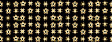 Düz kar karalama ikonları, kar taneleri silueti siyah, sarı ve kahverengi renkler noel afişi, kartlar. Yeni yıl kar tanesi. Güzel soyut kar taneleri raster tasarımı..