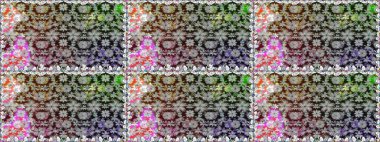 Kabile sanatı boho baskısı, klasik çiçek arkaplanı. Arkaplan dokusu, duvar kağıdı, çiçek temalı gri renkler. Soyut etnik raster pürüzsüz desen.