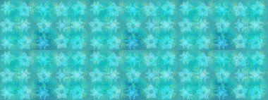 Farklı kar taneleri toplayıcısı, mavi, yeşil ve nötr renklerde kış elementleri. Raster Noel soyut renkli arkaplan ve tatlı kar tanesi.