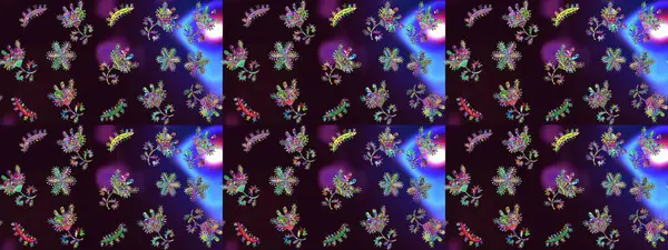 Soyut çiçek çizim kalıbı arka planı. Raster deseni. Raster illüstrasyonu. Kahverengi, siyah ve mavi renklerde. Küçük çiçekte sevimli çiçek deseni var..