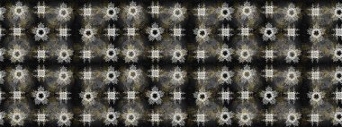 Klasik Raster altın desenini çiz. Gri, siyah ve kahverengi, altın elementli eskiz deseni. Geleneksel oryantasyon süsü. Raster illüstrasyonu. Klasik vintage arkaplan.