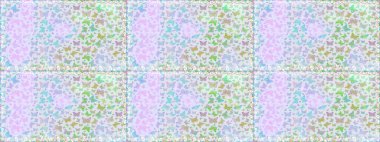 Gri ve nötr. Kumaş, kağıt, ambalaj kâğıdı ve duvar kağıdı tasarımı için hoş bir arka plan. Kelebeklerle kusursuz desen.