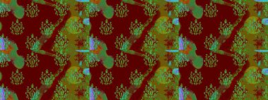 Modern stil dokusu. Çiçek desenli raster, kırmızı çizgi grafik deseni soyut raster arkaplan.