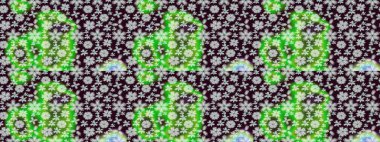 Meteoroloji buz koleksiyonu. Xmas Frost kar taneleri izole edilmiş siluet sembolü. Kar Tanesi raster ikonu arka plan kahverengi ve yeşil renk. Raster tasarımı. Kış Noel 'i Kar bembeyaz kristal element