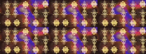 İllüzyon. Güzel, kahverengi, mor ve sarı kar taneleri renkli bir arka planda izole edilmiş. Kar taneleri, kar yağışı. Düşen Noel stilize kar taneleri.