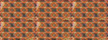 Kahverengi renklerde altın element. Barok tarzında altın çiçekli süs. Damask pürüzsüz yineleme kalıbı. Antika altın tekrarlanabilir duvar kağıdı.