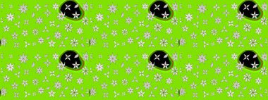 Nazik, sevimli çiçek arkaplanı. Yeşil renkli çiçekler. Raster çiçek desenli ve çiçekli..