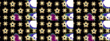 Raster çiçek izi. Çiçekli siyah eskiz deseni. Klasik taslak çizimi.