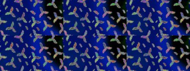 Son moda kar taneleri ve elementler onun kartlarını gösteriyor. Retro tarzı, kış elementleri. Kar taneleri tasarımı. Modern soyut tasarım posteri, kapak, mavi, siyah ve yeşil renkli kart tasarımı.