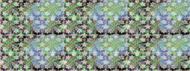 Yeşil renklerdeki altın element. Damask pürüzsüz yineleme kalıbı. Antika altın tekrarlanabilir duvar kağıdı. Barok tarzında altın çiçekli süs..