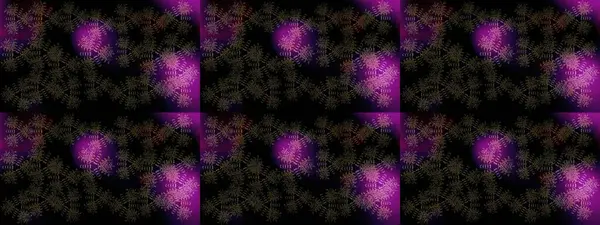 Siyah, kahverengi ve gri renkli kristal kar taneleri. Raster illüstrasyonu.