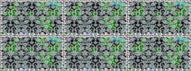 Çiçek arkaplan. Renkli, pürüzsüz desen. Raster illüstrasyonu. Çiçek duvar kâğıdı. Renklerde sevimli tekstil.