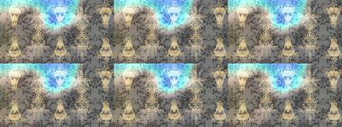 Raster illüstrasyonu. Güzel kumaş deseni. Küçük çiçekteki sevimli çiçek deseni. Güzel karalamalı çiçek deseni çiz..