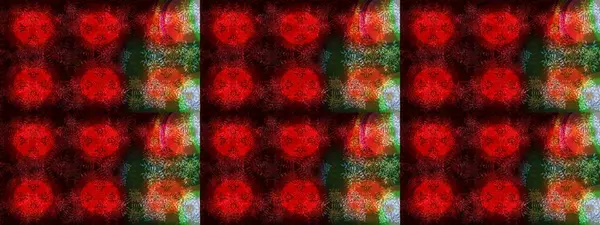 El çizimi, dövme stili karalama, kumaş tasarımı ve Raster illüstrasyonunda kartlar. Sanat terapisi tarzı için kırmızı, kahverengi ve siyah mandala şeklinde kar taneleri..