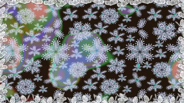 Çiçekle kusursuz desen. Renkli Bahar Temalı Kusursuz Arkaplan. Düz Çiçek Elementleri Tasarımı. Tarafsız renklerde çiçekler.