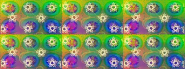 Yılbaşı kış tasarımı için renkli kar taneleri. Elle çizilmiş kartanesi karalaması. Raster illüstrasyonu.