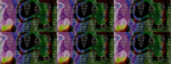 Anti-stres için soyut örnek sayfası. Raster illüstrasyonu. Siyah renklerde.