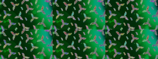 Mavi, yeşil ve nötr ikon silueti. Kar tanesi kışı mavi, yeşil ve nötr renklerde izole edilir. Kutlamanın sembolü. Yeni yıl tabelası. Raster illüstrasyonu. Noel tasarımı için.