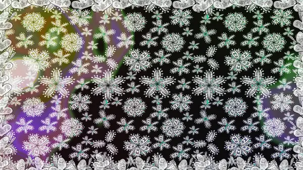 Raster illüstrasyonu. Zentangle soyut çiçekleri. Güzel kumaş deseni. Karalama çiçeği. Düz Çiçek Elementleri Tasarımı. Renkli Bahar Teması Kusursuz Arkaplan.