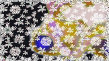 Raster hisseleri. Kusursuz bir arka plan modeli. Suluboya, elle çizilmiş. Gri üzerine çiçekler.