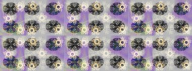 Kar tanesi süs desen. Snowflakes desen. Kar taneleri arka plan. Arka plan üzerinde izole soyut kar taneleri ile düz tasarım. Raster illüstrasyon.