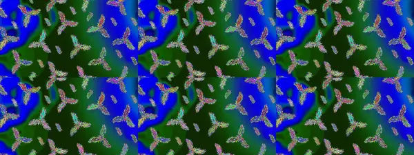 Renkler. Kar tanelerinin soyut arkaplanlı Noel şablonu. Noel ve yeni yıl moda baskıları için tatil tasarımı. Mavi, yeşil ve gri kar taneleri. Raster illüstrasyonu.