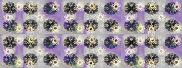 Kar tanesi süs desen. Snowflakes desen. Kar taneleri arka plan. Arka plan üzerinde izole soyut kar taneleri ile düz tasarım. Raster illüstrasyon.