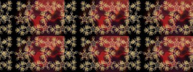 Elle çizilmiş. Doodle çiçekler ve dalları, otlar ve çiçekler. Güzel kumaş deseni. Raster illüstrasyon.