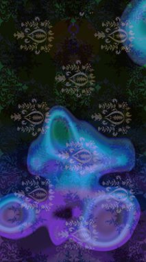 Küçük renkli çiçekler. Küçük çiçekte güzel bir desen. Moda baskıları için zarif bir şablon. Gri çiçekli bahar çiçekleri. Motley illüstrasyonu.