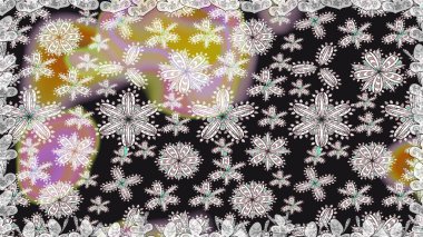 Çiçek deseni. Kusursuz Chichi kumaş deseni. Düz Çiçek Elementleri Tasarımı. Raster illüstrasyonu. Renkli Bahar Teması Kusursuz Arkaplan.