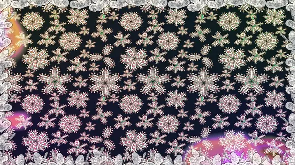 Gri kıvırcık çiçekler gri renkte şekillenir. Raster illüstrasyonu. Klasik çiçek tasarım elementleri.