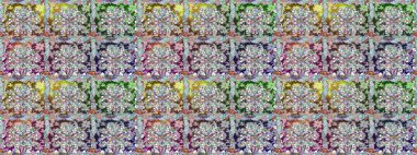 Süslü, dikişsiz, soyut çiçeklerle süslenmiş. Şekillendirilmiş çiçeklerle kusursuz desen. Çiçek deseni duvar kağıdı, şablon dolguları ve web sayfası arkaplanı için kullanılabilir.