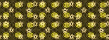 Raster illüstrasyonundaki çiçek desenli çizim. Renkli Bahar Teması eskiz kalıbı. Kahverengi renkli çiçekler. Düz Çiçek Elementleri Tasarımı.